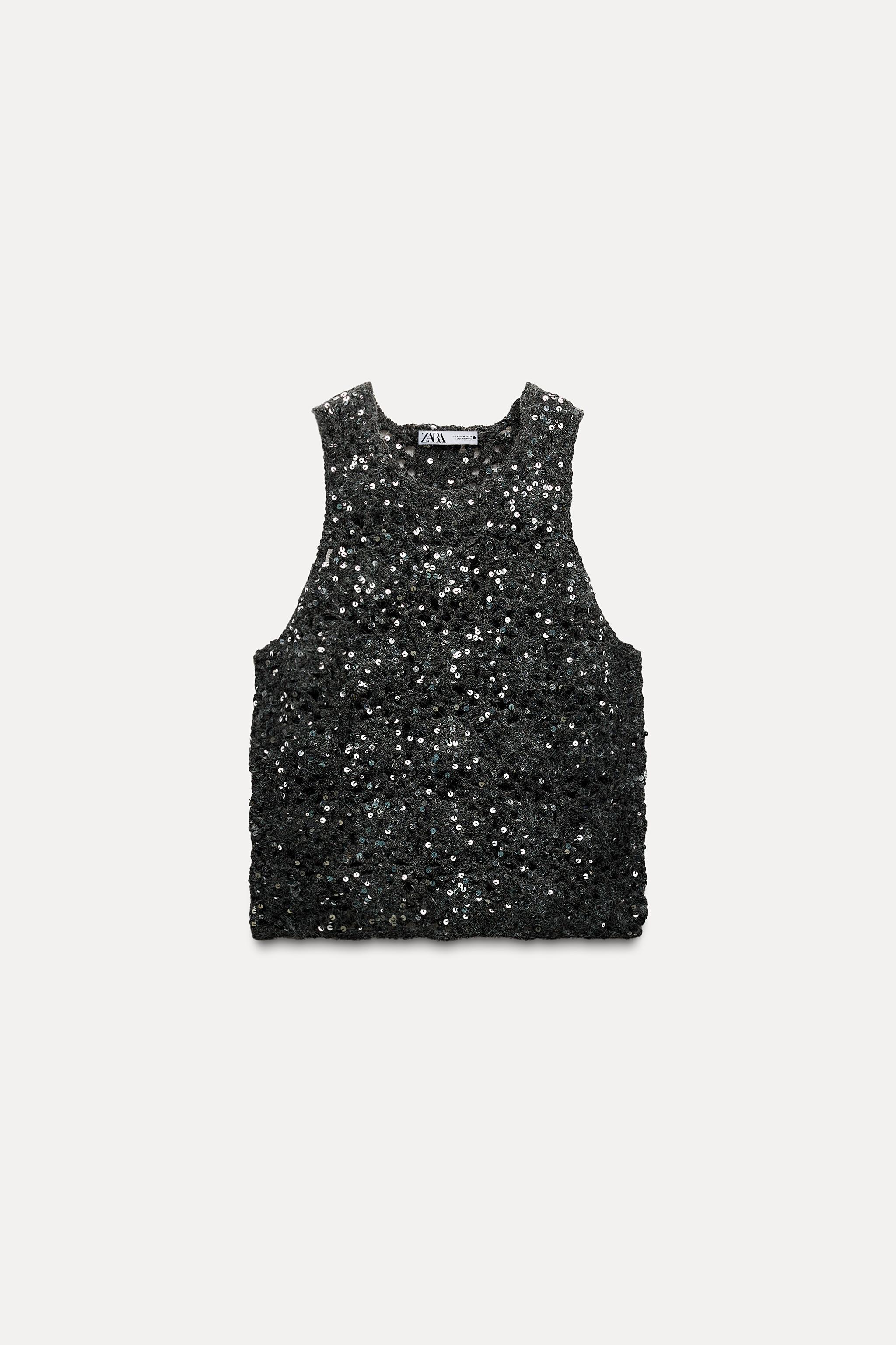 SEQUIN KNIT TOP Product Image