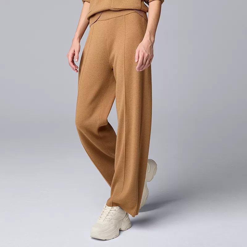 Womens Simply Vera Vera Wang Straight Leg Sweater Pants Product Image