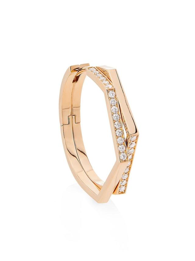 Womens Antifer 18K Rose Gold & 0.2 TCW Diamond Medium Hoop Earrings Product Image