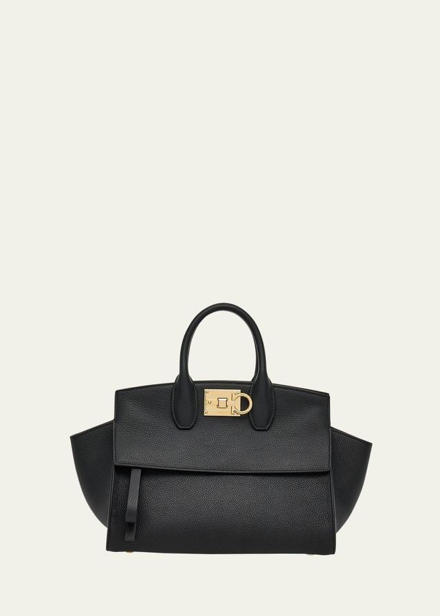 FERRAGAMO The Small Studio Soft Leather Top Handle Bag Product Image