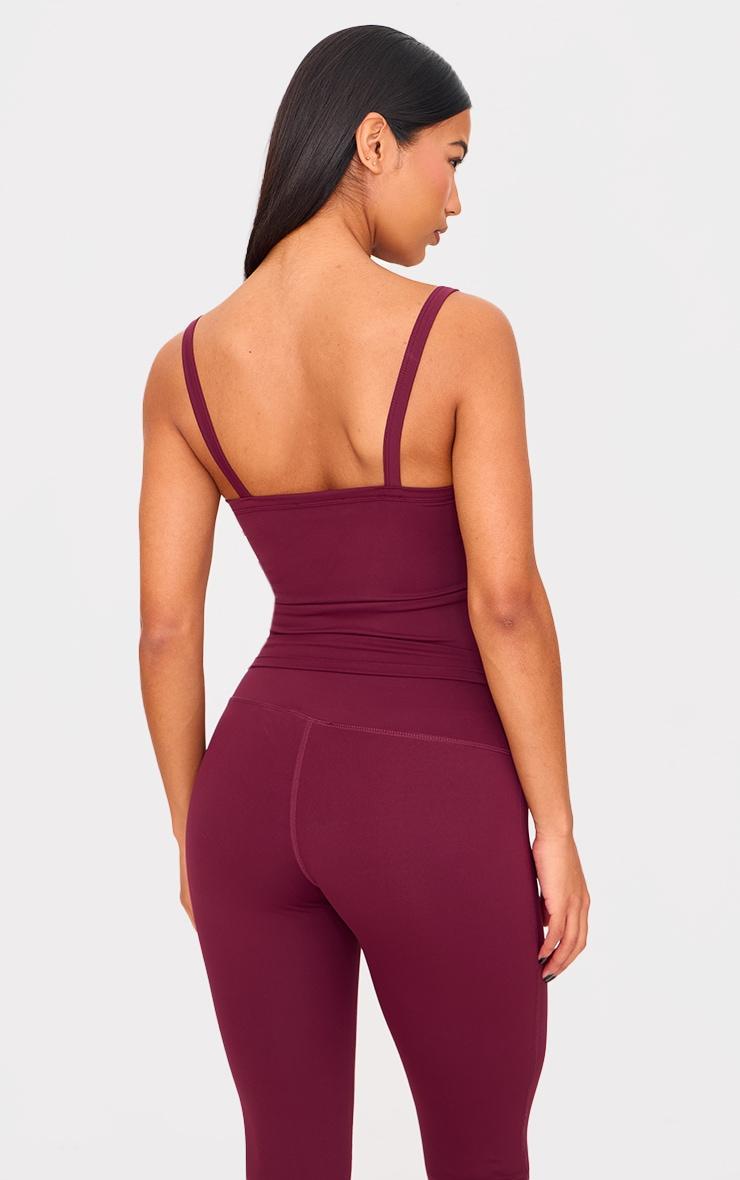 Deep Burgundy Sculpt Strappy Gym Vest Product Image