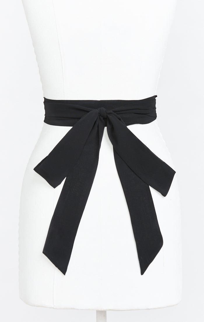 Bridesmaid Sash ~ Black Chiffon Product Image