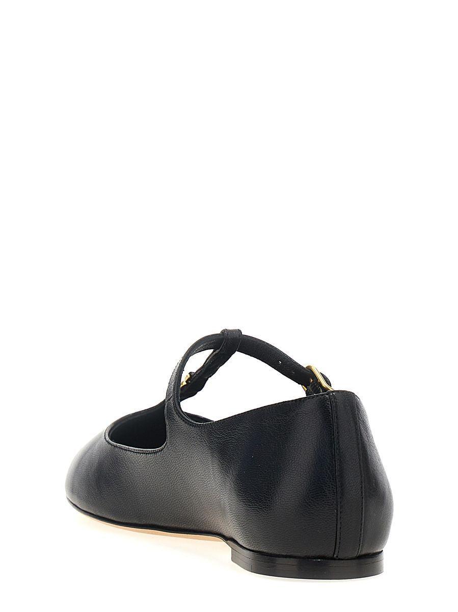 CHLOÉ Leather Ballet Flats In Black Product Image