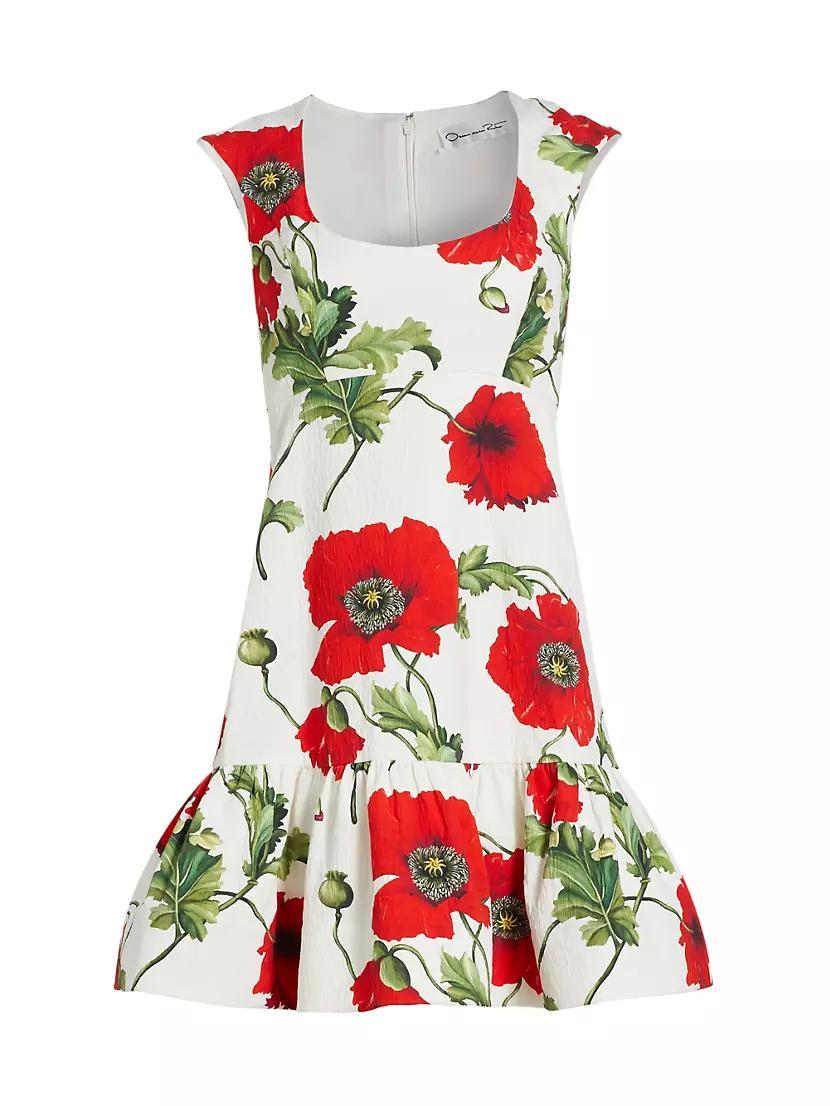 Poppies Cotton Cloqué Minidress Product Image