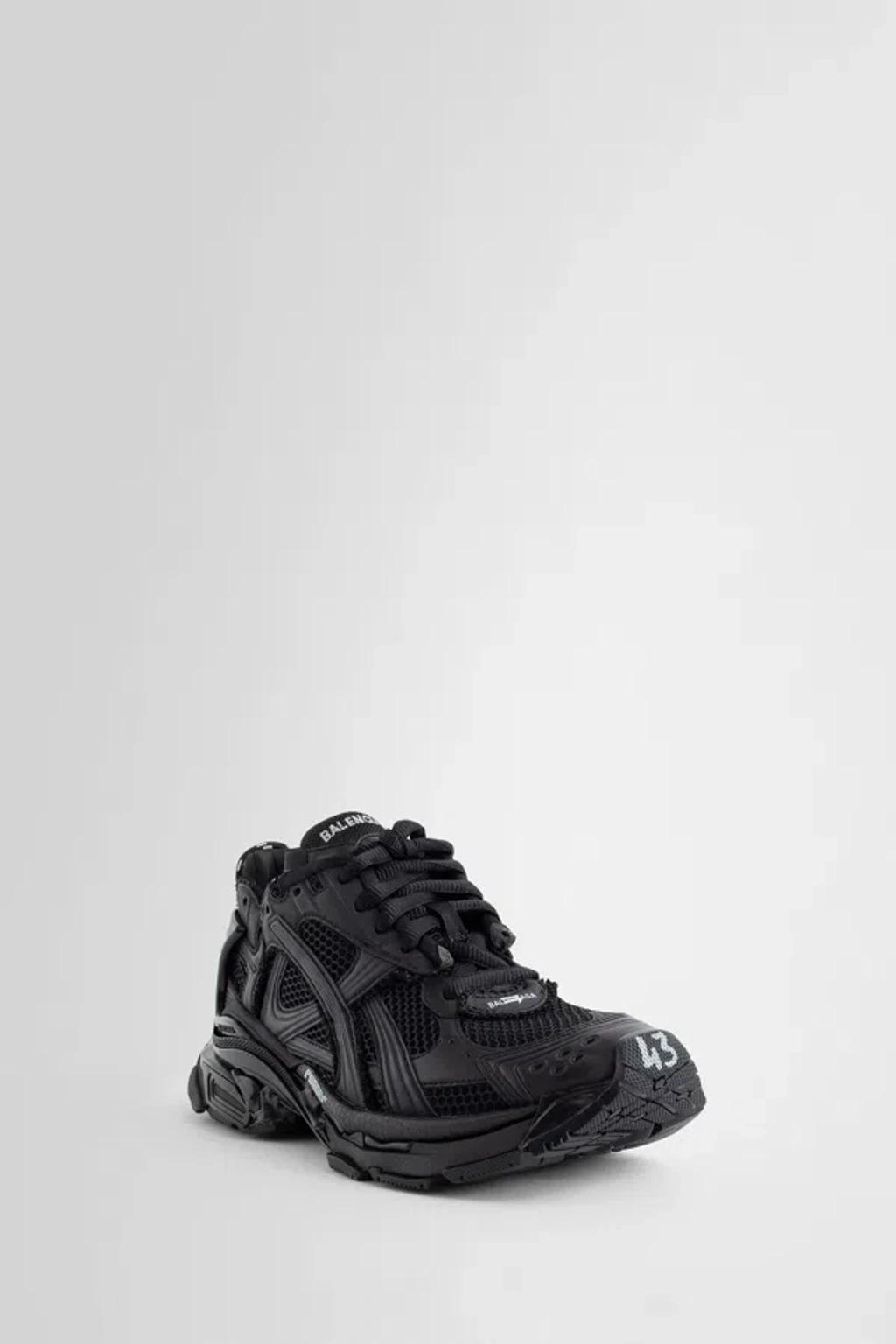 BALENCIAGA Men's Ss24 Mesh And Nylon Runner Sneakers In Black Product Image