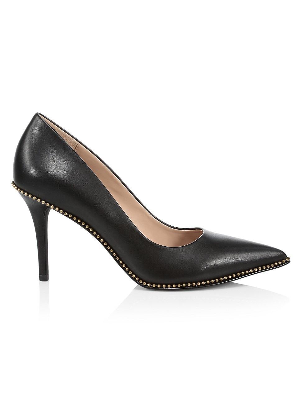 Womens Waverly Bead-Trim Leather Pumps Product Image