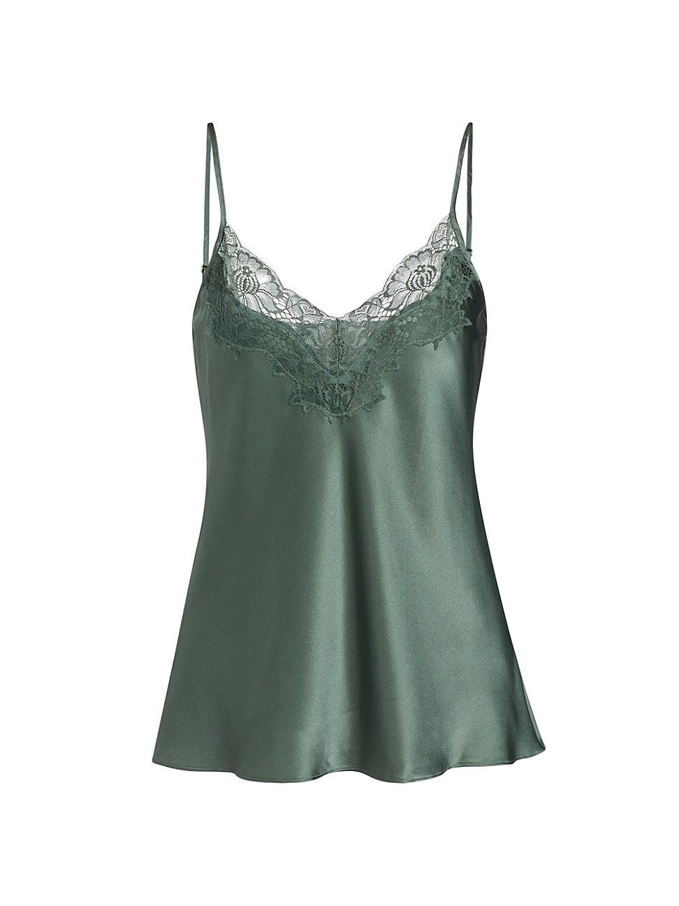 Womens Lace-Trim Silk Cami Product Image