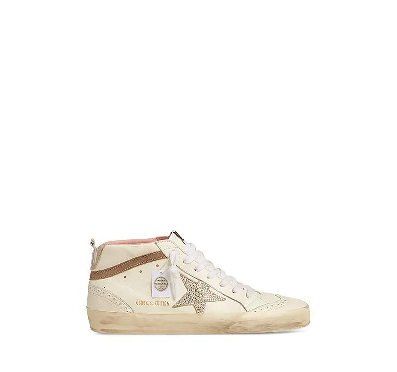 Golden Goose Womens Studded Star Mid Top Sneakers Product Image