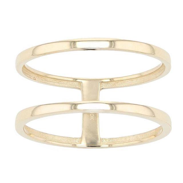 Au Naturale 10k Yellow Gold Double Bar Ring, Womens Product Image