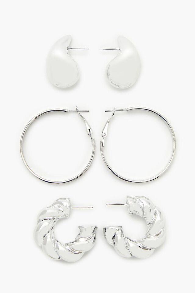 Smooth Geo Hoop Earring Set | Forever 21 Product Image