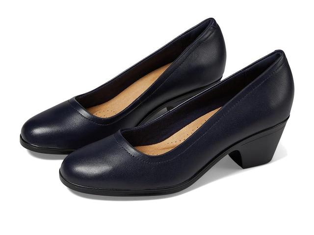 Clarks Womens Emily Ruby Block-Heel Comfort Pumps Product Image