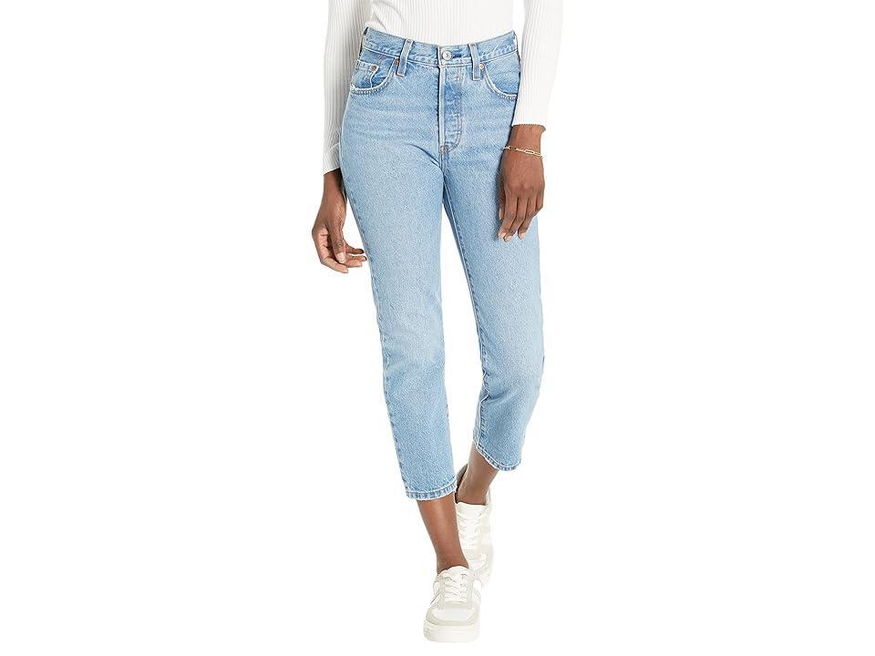 Levis 501 High Rise Cropped Straight Leg Jeans Product Image