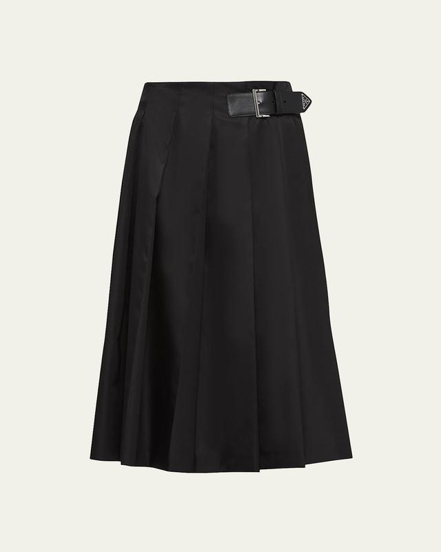 Womens Pleated Re-Nylon Skirt Product Image