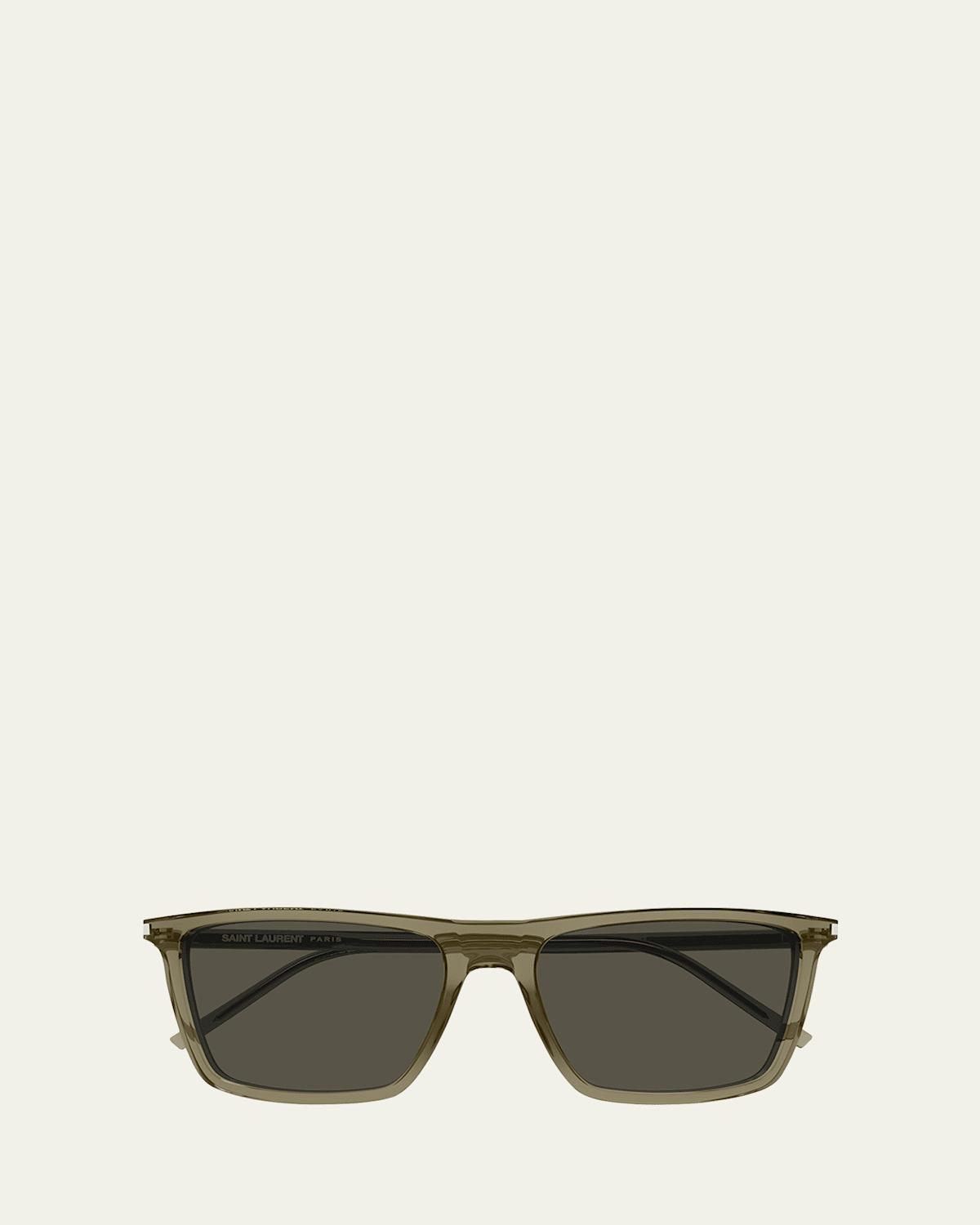 Mens SL 668 Acetate Rectangle Sunglasses Product Image