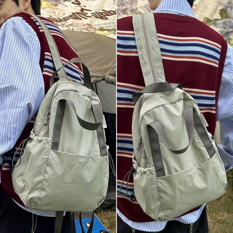 Plain Nylon Backpack Product Image