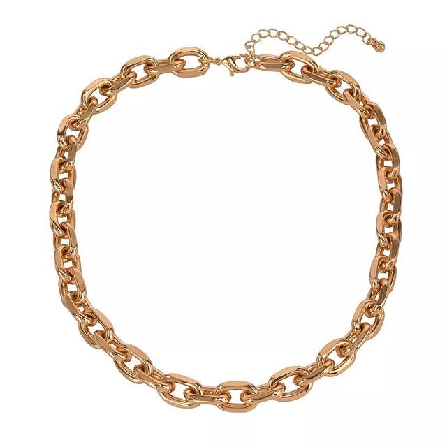 Womens Gold Tone Link Collar Necklace, None Product Image