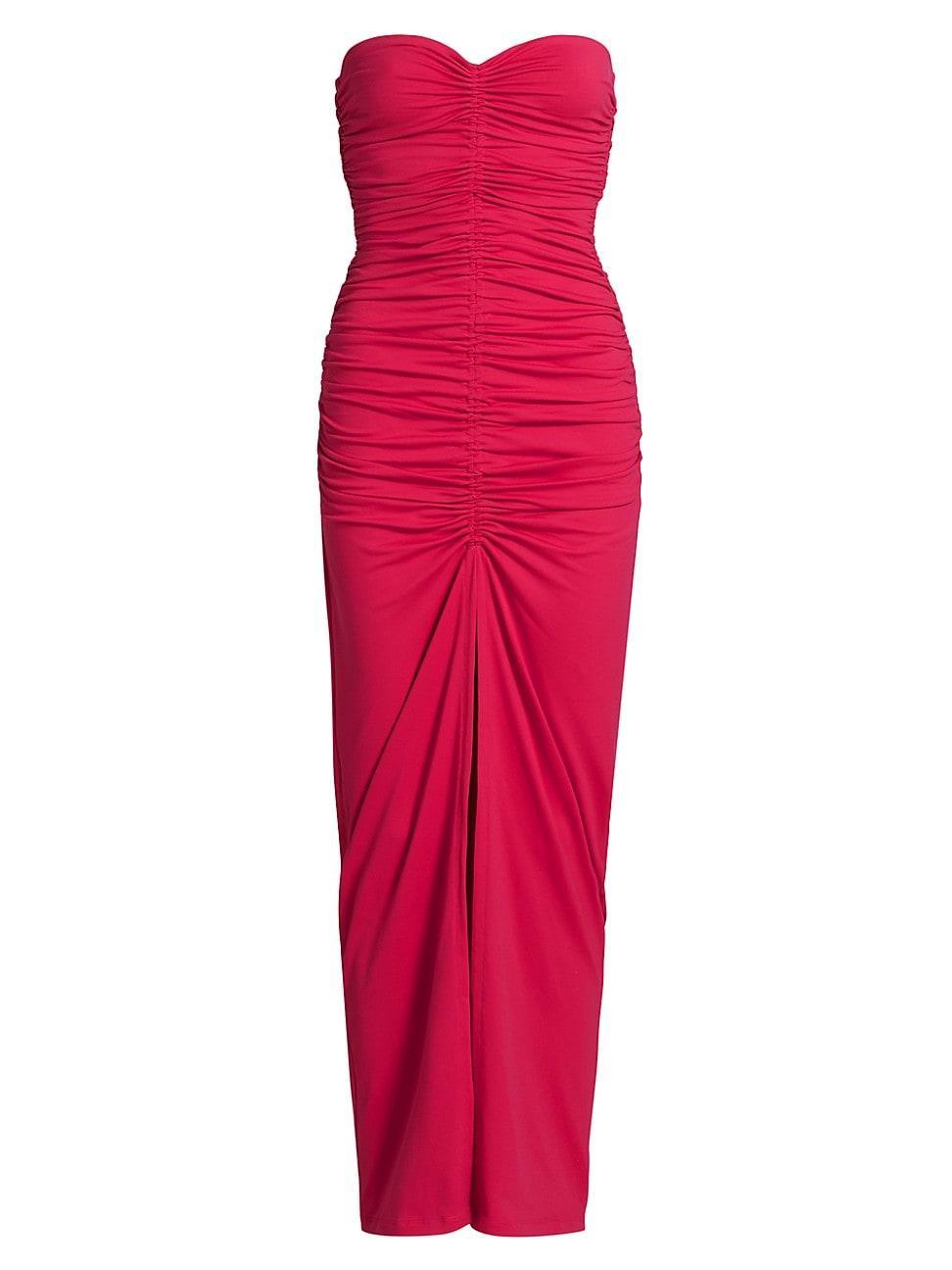 Womens Gathered Strapless Tube Dress Product Image