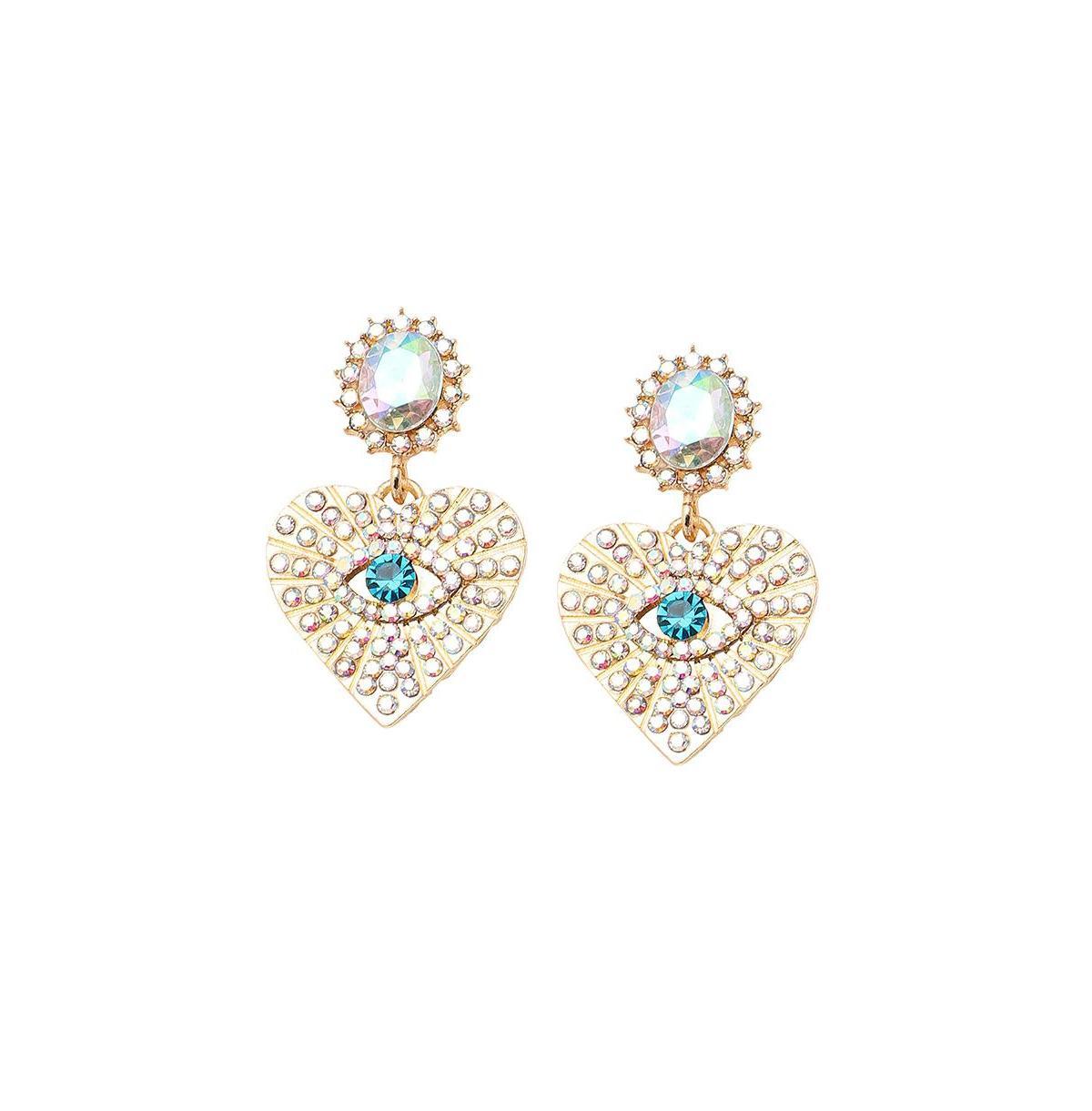 Sohi Womens Eye Heart Drop Earrings Product Image