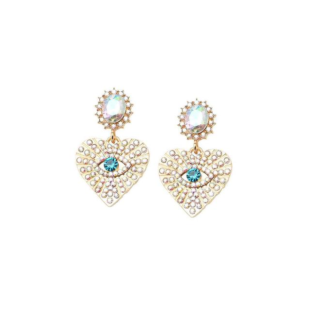 Sohi Womens Eye Heart Drop Earrings Product Image