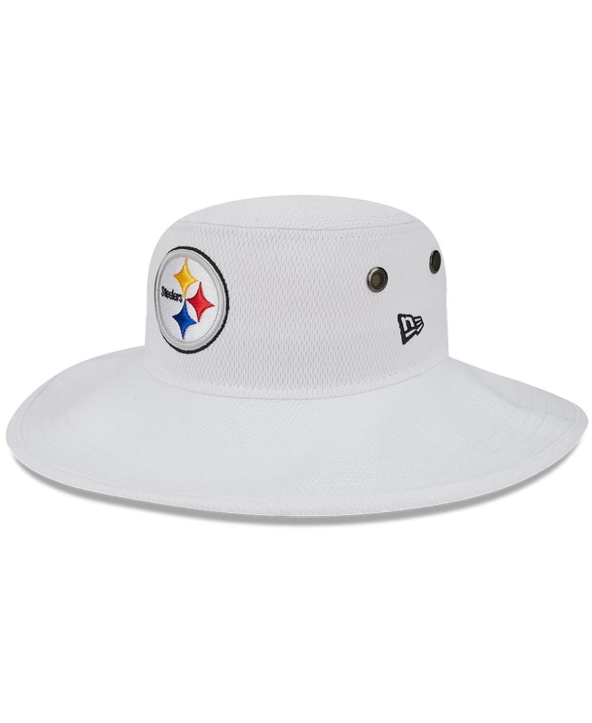 Mens New Era White Pittsburgh Steelers 2023 Nfl Training Camp Panama Bucket Hat Product Image