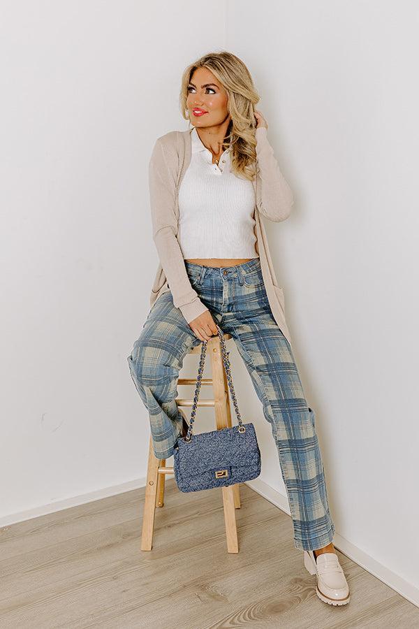 Judy Blue Salute High Waist Plaid Jeans product image