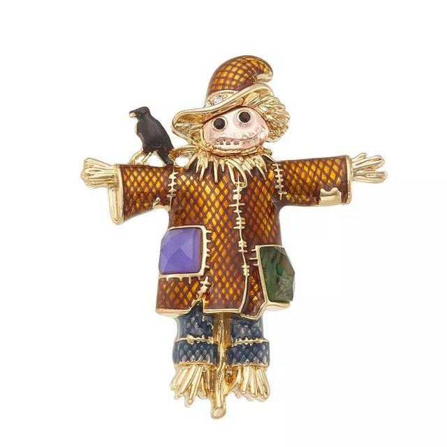 Napier Gold Tone Autumn Scarecrow Pin, Womens, Brown Product Image