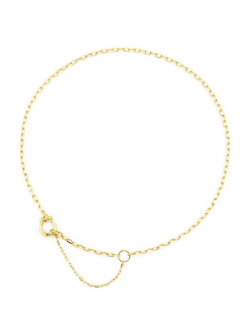 Womens Jordan 48 22K-Gold-Plated Chain Necklace Product Image