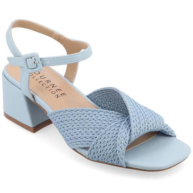 Journee Collection Zerlina Womens Tru Comfort Foam Knit Block Heel Sandals Product Image