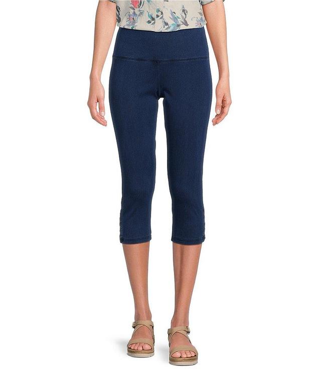 Intro Teri Love The Fit Knit Denim Capri Leggings Product Image