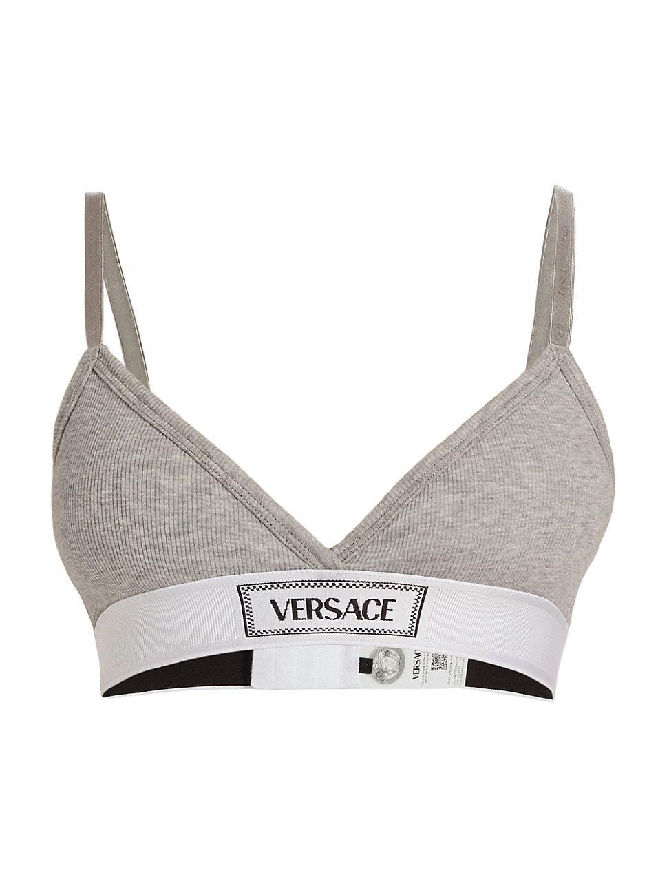 Womens Rib-Knit Logo Bralette Product Image