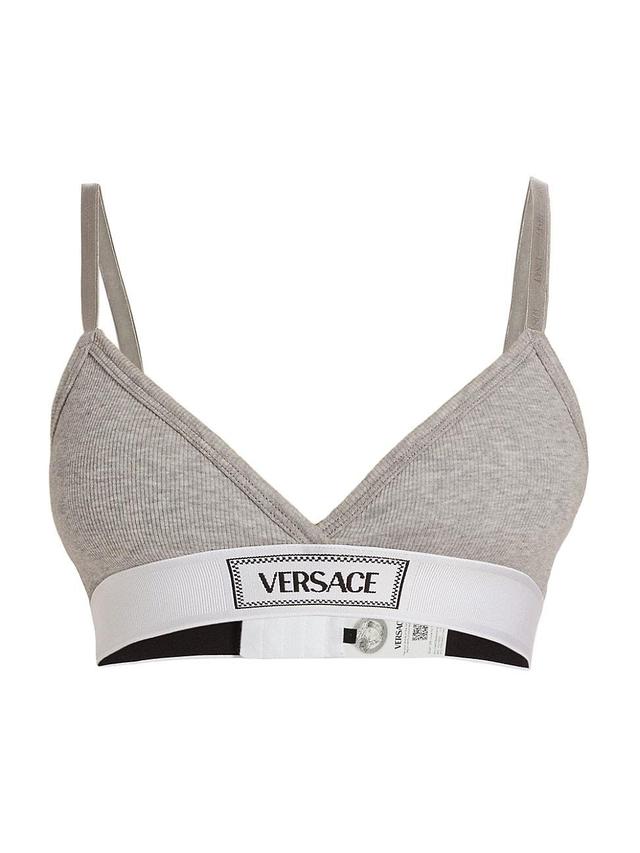 Womens Rib-Knit Logo Bralette Product Image