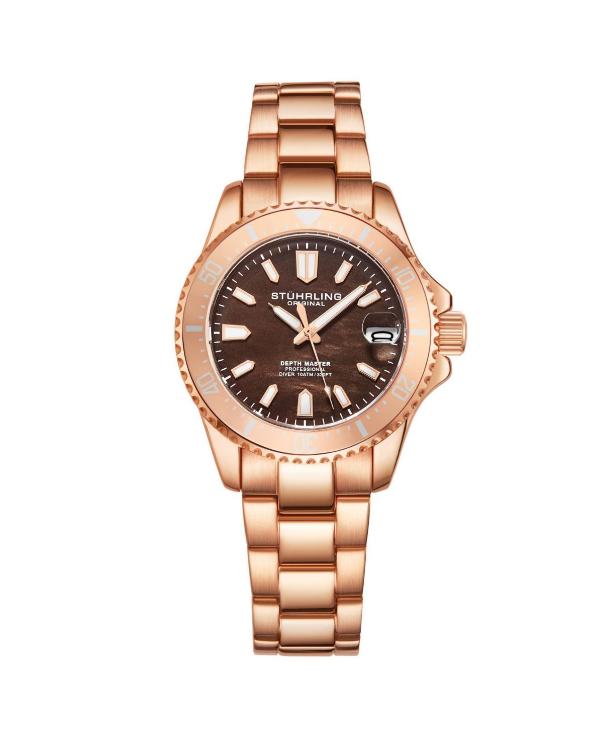 Stuhrling Womens Rose Gold Stainless Steel Bracelet Watch 32mm Product Image