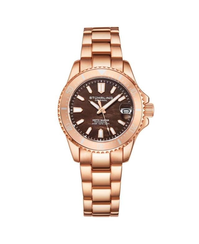 Stuhrling Womens Rose Gold Stainless Steel Bracelet Watch 32mm Product Image