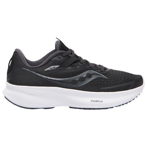 Saucony Womens Ride 15 - Running Shoes Black/White Product Image