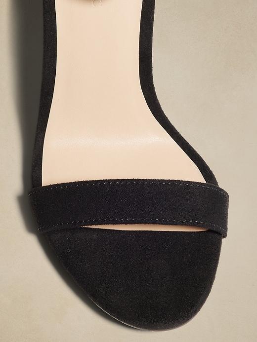 Vegan Suede Strappy Heeled Sandal Product Image