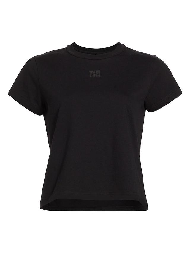 Womens Logo Cotton Crewneck T-Shirt Product Image