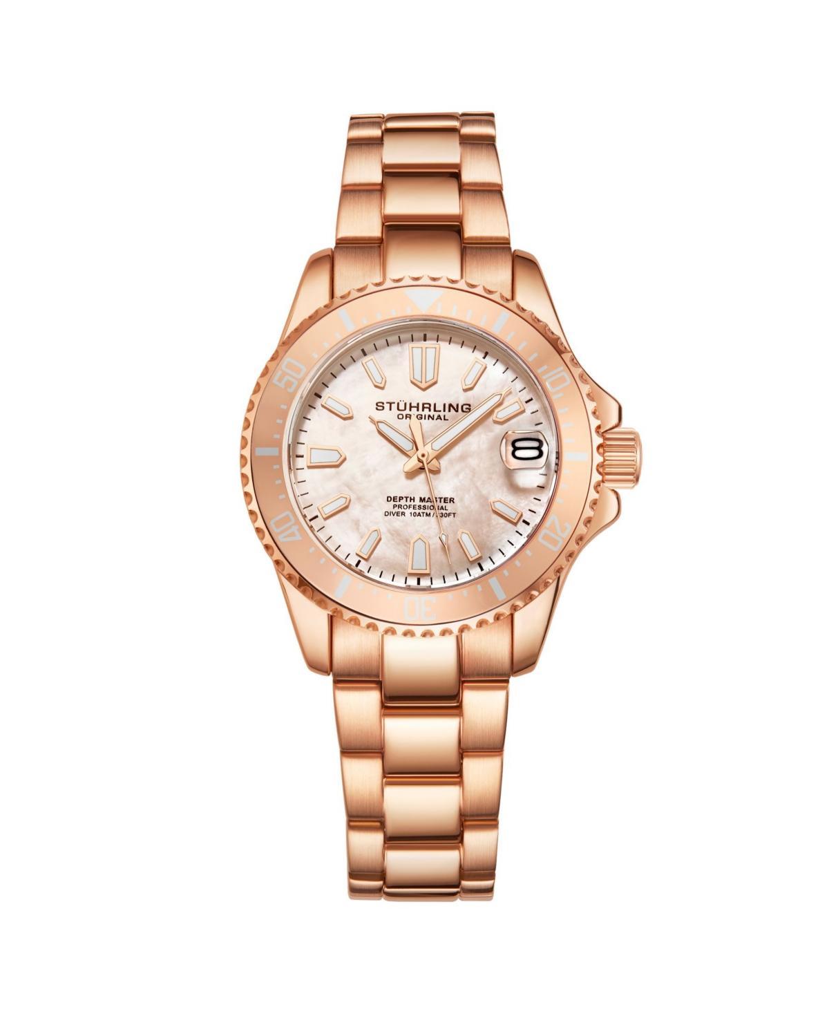 Stuhrling Womens Rose Gold Stainless Steel Bracelet Watch 32mm Product Image