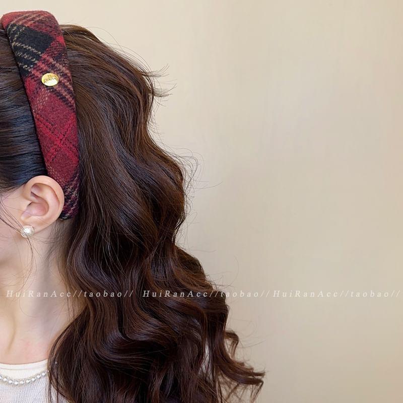 Plaid Thick Headband Product Image