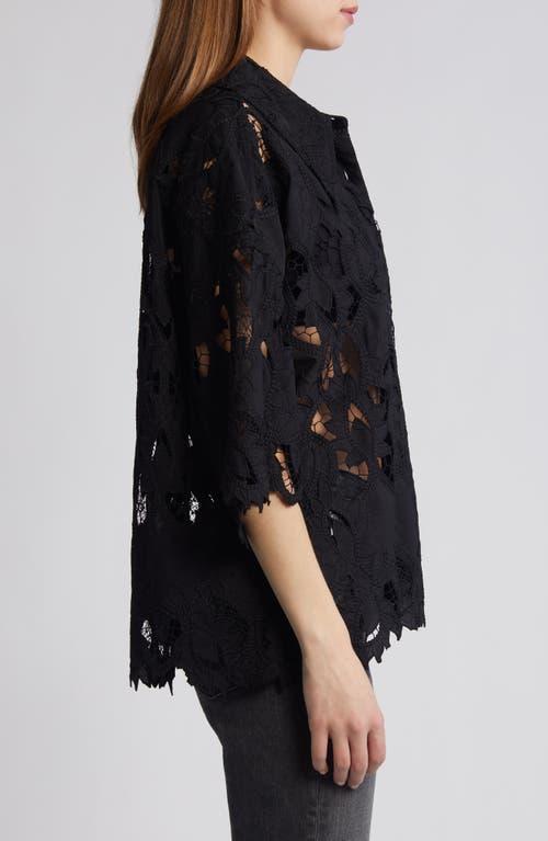 Charli Relaxed Fit Embroidered Shirt In Black Product Image