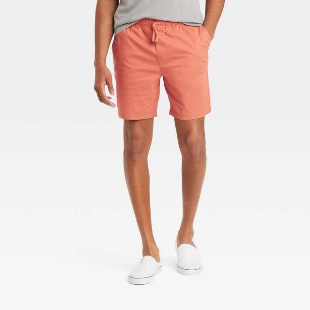 Mens 7 Everyday Pull-On Shorts - Goodfellow & Co Terracotta Orange XL Product Image