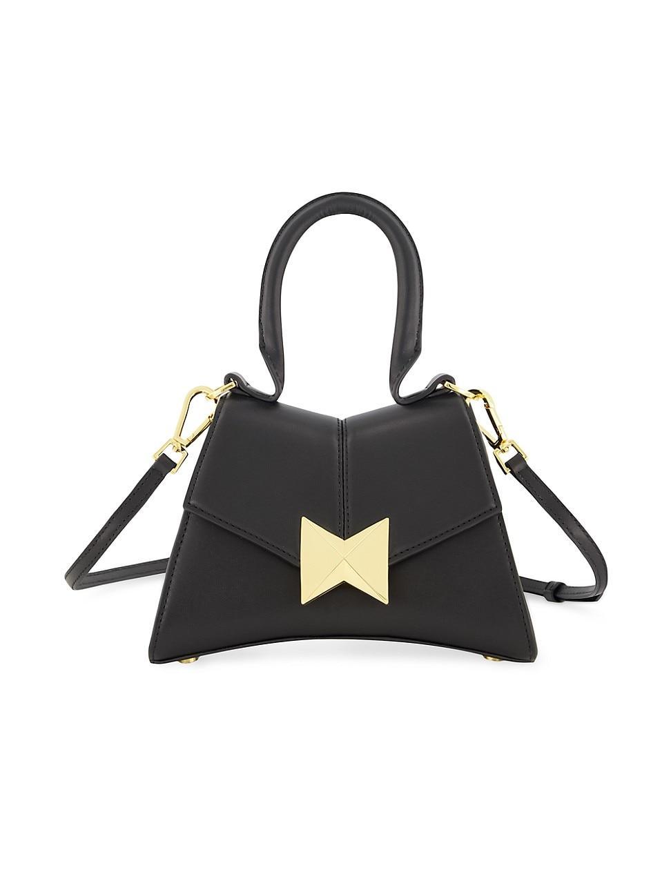 Womens Mini Angular Leather Top Handle Bag Product Image