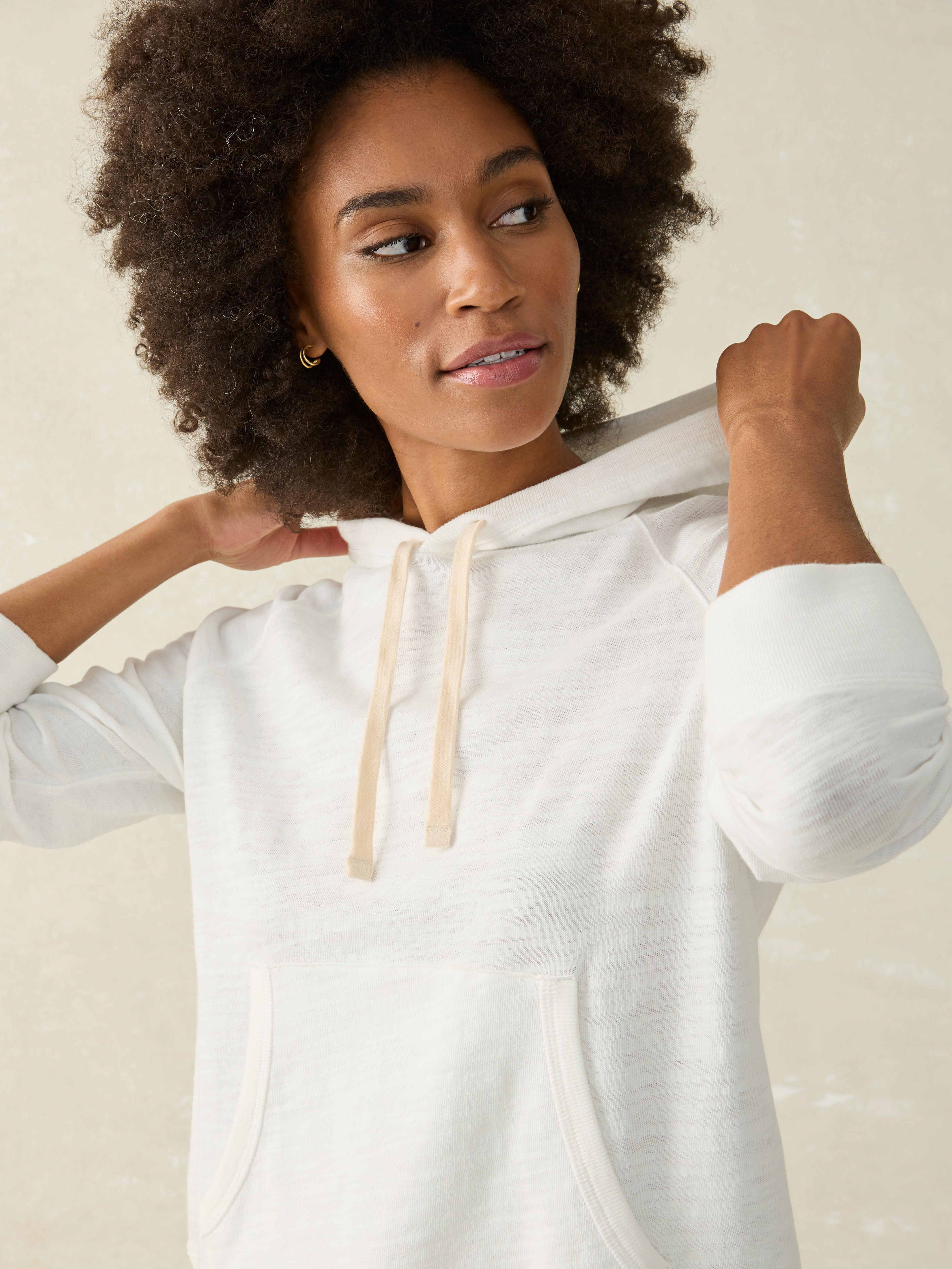 Sunwashed Slub Hoodie - White product image