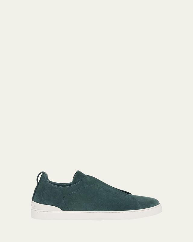 Mens Triple Stitch Suede Sneakers Product Image