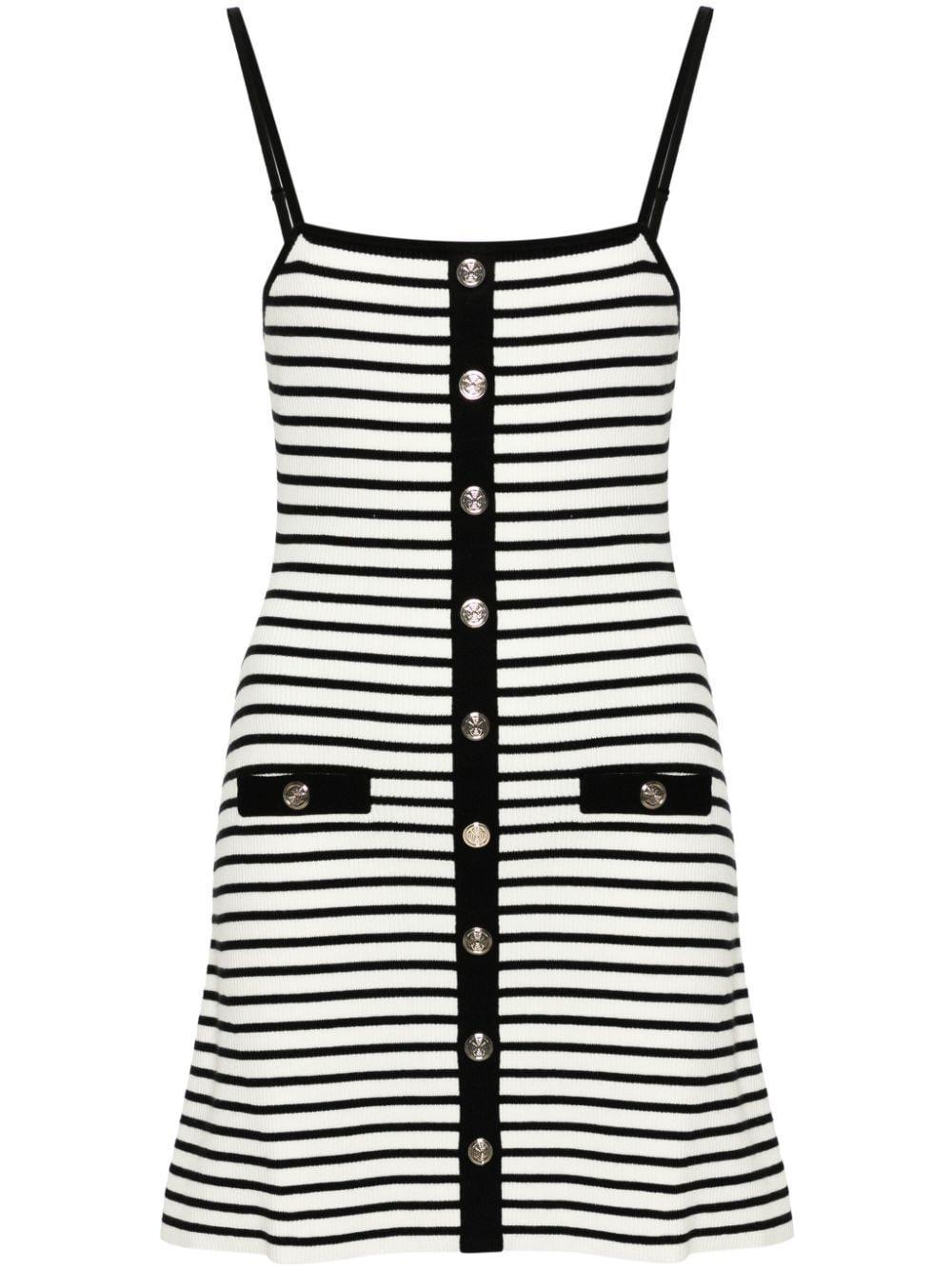 striped ribbed mini dress product image