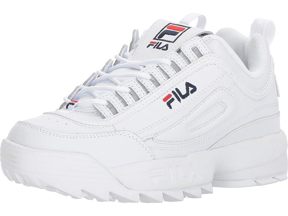 Fila Disruptor II Premium Fashion Sneaker Fila Navy/Fila Red 1) Women's Shoes Product Image