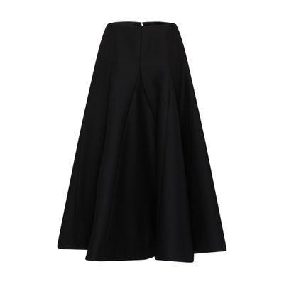 Couture Crêpe Midi Skirt In Black product image