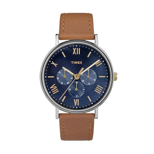 Mens Timex Southview Watch with Leather Strap - Brown TW2R29100JT Product Image