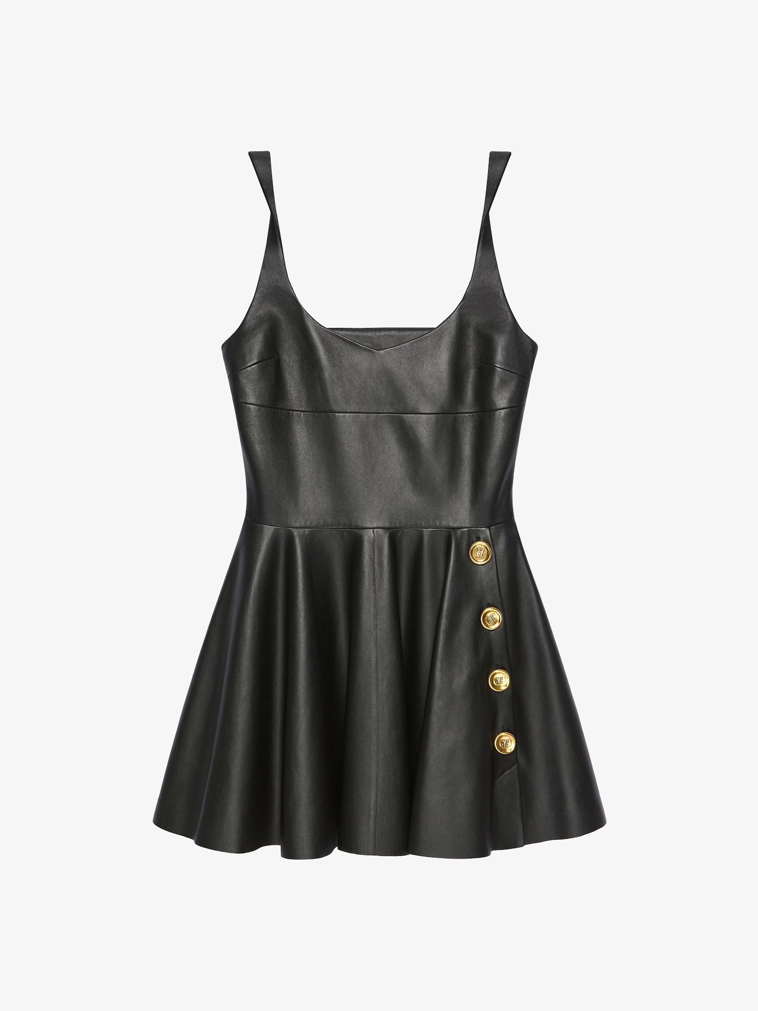 Dress in nappa leather with twisted straps Product Image