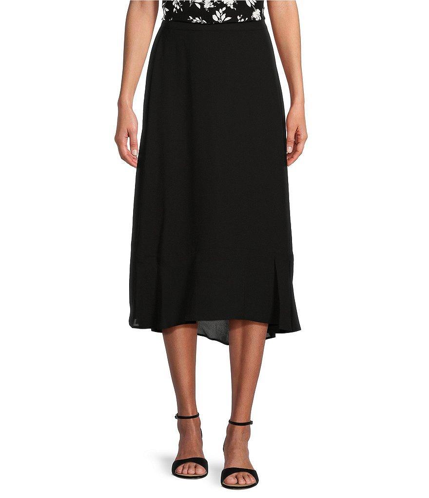 Investments A-Line High-Low Flounce Midi Skirt product image