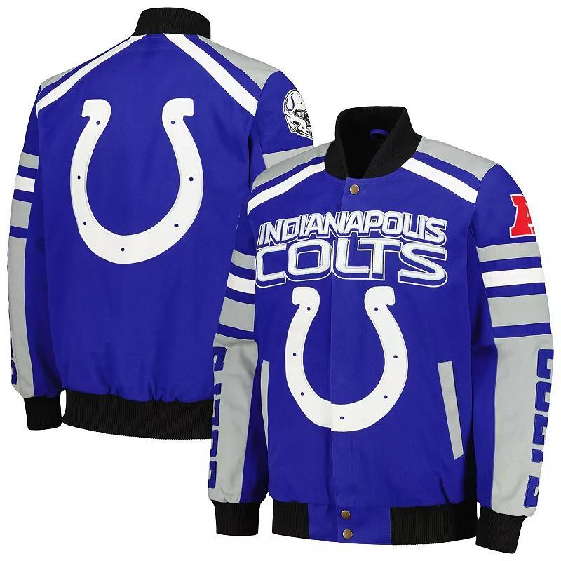 Mens G-III Sports by Carl Banks Royal Indianapolis Colts Power Forward Racing Full-Snap Jacket Product Image